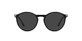 Persol PO3285S Round Sunglasses, Black/Black Polarized, 52 mm