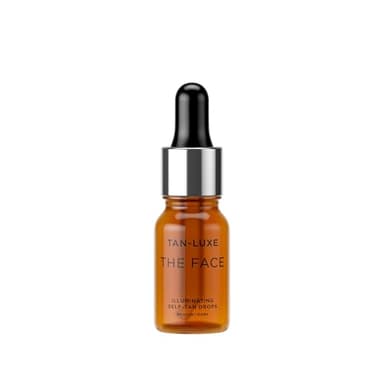 Tan-Luxe The Face, Illuminating Self Tan Drops, Custom Face Tanner for a Natural Looking Glow, Skincare Benefits, Mix with Moisturizer or Serum, Cruelty-Free, 1.01 fl. oz
