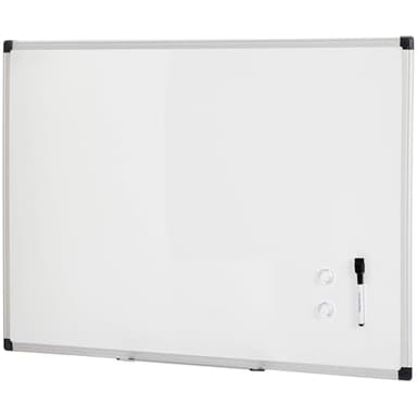 Amazon Basics Magnetic Dry Erase Whiteboard, 36"W x 24"H, Aluminum Frame, Silver/White