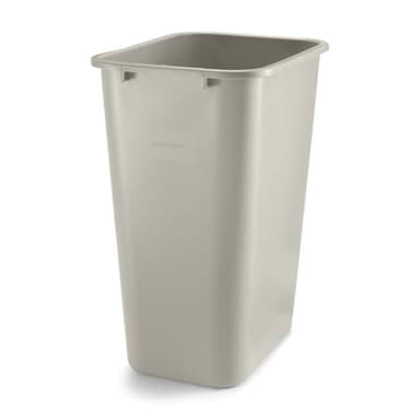 Coastwide Professional Plastic Trash Can, 10.25 Gallon, Beige