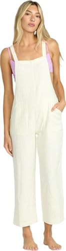 Billabong Women's Pacific Time Soft Cotton Jumpsuit, White Cap, Medium