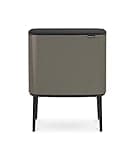 Brabantia Bo Touch Bin - 3 x 11L Inner Buckets (Platinum) Waste/Recycling Kitchen Bin - Soft-Touch