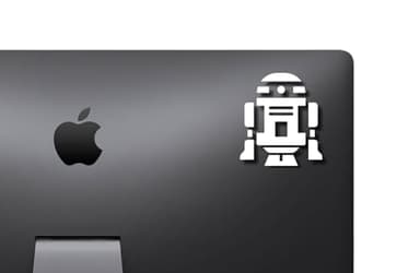 R2-D2 Vinyl Decal Stickers, 3" Tall, 2 Pack Set, for Cars, Walls, Laptops (White)