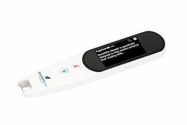 Rocket Pen Reading Tutor + Case, Black - Dyslexia & Struggling Readers. Use Its Six Learning Aids to Make Reading Your New Super Power. Scans Phone, Tablet, Printed Page. No PC Needed