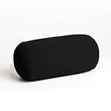 Cushie Pillows 7 inches x 12 inches Microbead Bolster Squishy/Flexible/Extremely Comfortable Roll Pillow - Black