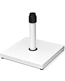 JOINHOM45lbs Patio Umbrella Base - Heavy Duty Outdoor Patio Market Umbrella Stand for Deck, Poolside, Balcony, Wind-Resistant Design, White