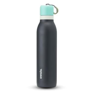 Owala FreeSip Twist Insulated Stainless Steel Water Bottle with Straw for Sports and Travel, BPA-Free, 24-oz, Blue/Grey (Foggy Tide)