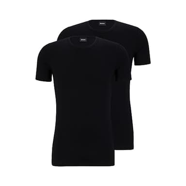 BOSS Hugo Mens T-Shirt Rn 2p Co/El 10194356 01 Boxer Briefs, Black, Large US