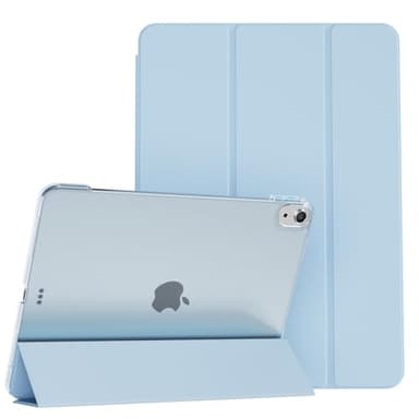 KVTVOU Case for iPad Air 11 Inch M3 (2025) / M2 (2024), for iPad Air 5th Gen 2022/Air 4th Gen 2020 10.9 Inch Without Pencil Holder, Slim Hard PC Translucent Back Shell, Auto Wake/Sleep, Sky Blue