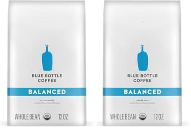 Blue Bottle Whole Bean Organic Coffee, Balanced, Medium Roast, 12 Ounce bag (Pack of 2)