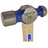 VAUGHAN Ball Pein Hammer, 16 oz, Hickory handle, American high carbon steel, TC016, VN15530