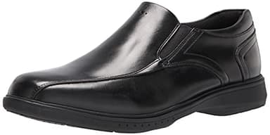 Nunn Bush Mens Kore Pro Bicycle Toe Slip-on with Slip Resistant Comfort Technology Loafer, Black, 9 US