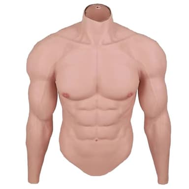 YIQI Silicone Muscle Suit with Arms Silicone Muscle Chest for Cosplay (Wheaten, M)