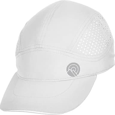 OutdoorEssentials Running Hat - Breathable Running Hats for Women & Men - Jogging Exercise Hiking Cap - Trail Baseball Tennis White
