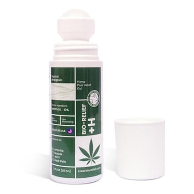 BIO-RELIEF Fast-Acting Hemp Pain Relief Roll On - Highly Effective, Cool & Topical Pain Relief Extra Strength for Arthritis, Muscle, Joint & Back – Easy Roll On Maximum Strength