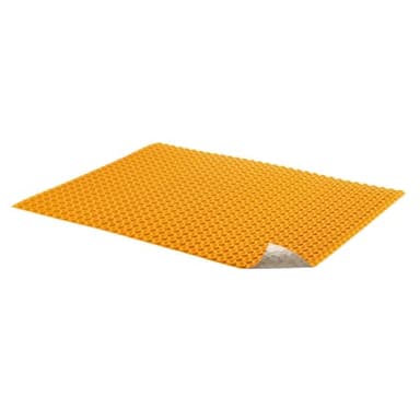 Schluter Systems Self-Adhesive Peel and Stick Ditra Heat Duo Membrane 8.4 Sq Ft (0.78 Sq M) Sheet DHDPS8MA Features Mortar-Free Waterproofing Underlayment, Floor Warming, Uncoupling Mat
