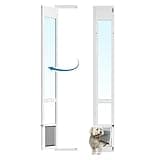 Eillion Medium Dog Door for Sliding Glass Doors, 91 7/16" to 96" Tall, 12.8" Wide, Aluminum Frame, Magnetic Seal, Perfect for Medium Pets Up to 40 lbs