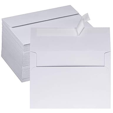 Supla 150 Pcs A7 Invitation Envelopes in White Peel & Seal Self Seal 5 1/4 x 7 1/4 Envelopes 95lbs. Paper Stock for Weddings Shower Invitations Mailings Announcements 5 x 7 Greeting Cards