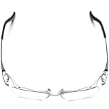 FONEX Pure Titanium Glasses Frame Men Semi Rimless Square Eyeglasses Eyewear DTX416 (F85709 Silver Black)