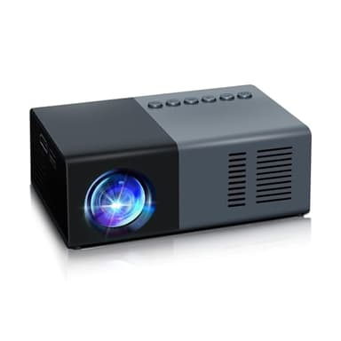 Mini Projector, Small Portable Projector .Suitable for children's gifts Video Projector, indoor video movies, and games. with Remote Control.Compatible for Smartphone, Laptop, PC(J9-B)