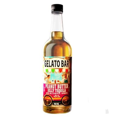 GELATO BAR Non-Alcoholic Tequila Alternative | Peanut Butter & Jelly | The World’s Leading Developer of Non-Alcoholic Spirits, Liqueurs & Mocktails | 25.4 FL OZ (750 ML)