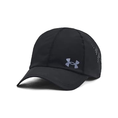 Under Armour Men's Iso-Chill Launch Run Adjustable Hat, (001) Black/Black/Reflective, One Size Fits Most