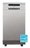 SPT SD-9263SS 18″ Wide Portable Stainless Steel Dishwasher with ENERGY STAR, 6 Wash Programs, 8 Place Settings and Stainless Steel Tub