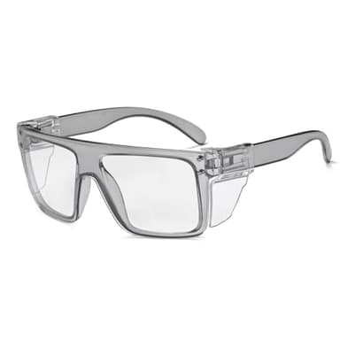 BEASVFE Z87 Photochromic Sunglasses for Men Women UV Protection Safety Cycling Outdoor Sport Safety Glasses with Anti Bluelight UV400 lens (Grey)
