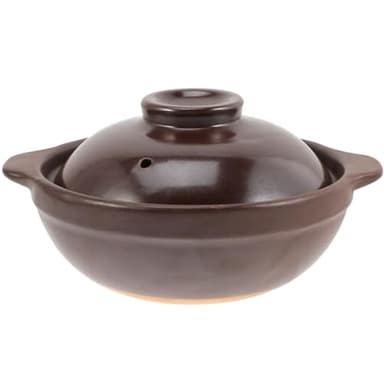 Cabilock Japanese Donabe Clay Pot with Lid, 6.5 Inch Terracotta Ceramic Casserole for Stovetop & Oven, Traditional Earthenware for Cooking Rice, Soup, Stew and Meat