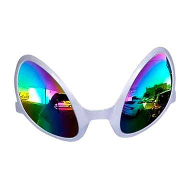 Yilistore Novelty Alien Glasses for Halloween Party Accessories, Silver Alien Costume Accessories Eyeglasses Party Supplies Decoration Gift