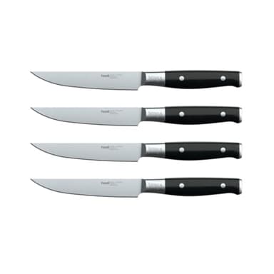 Ninja K32004 Foodi NeverDull System 4-Piece Steak Knife Set, Premium, German Stainless Steel, Black