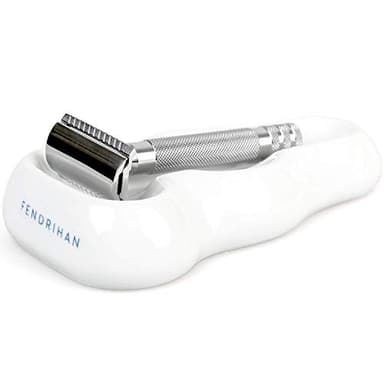 Fendrihan Porcelain Safety Razor Holder 6 x 3 x 1” (Dark Blue)