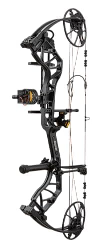 Bear Archery Legit MAXX RTH Compound Bow, Ready-to-Hunt Package, Right Handed Archers, 30" Bow, 6.25" Brace Height, Draw Weight Range 10-70lb, Adjustable Draw Length 14"-30", Black
