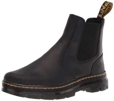 Dr. Martens Unisex Embury Chelsea Boot, Black Wyoming, 13 Women/12 Men