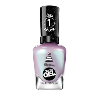Sally Hansen Miracle Gel Salon Quality Nail Polish | Gel-Like Formula, Two-Step System, No UV Light Needed, Long Lasting | Shimmery | 532 Affairy To Remember | Purple with hints of Blue Nail Polish