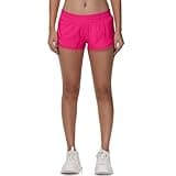 MCEDAR Women's Running Shorts Low Waisted 2.5"，Lightweight Active Workout Quick Dry Gym Athletic Sports Shorts Zip Pocket Hot Pink,6/S