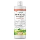 NaturVet Herbal Flea Pet Shampoo with Essential Oils – Helps Against Fleas, Insects – Deodorizing Dog Shampoo – Includes Rosemary, Cedarwood, Geranium, White Thyme Oils – 16 Oz.