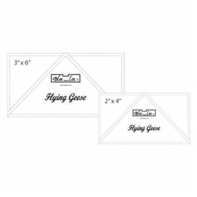 Bloc Loc Flying Geese Ruler Set 3~2"x 4", 3"x 6"