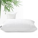 Bedsure Adjustable Cooling Pillows, Queen Size 1 Pack- Soft Bamboo-Derived Rayon Covers with Down Alternative Fill, Customizable Firmness for Back, Stomach & Side Sleepers, Machine Washable