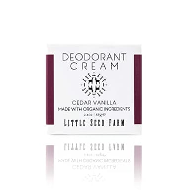Little Seed Farm All Natural Deodorant Cream - Cedar Vanilla - Aluminum Free Deodorant for Women or Men, Net Wt. 2.4oz | 68g