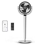 Dreo oscillating fan for bedroom,150°+120° Omni-Directional Quiet Floor Fans with Smart Control, 110ft Pedestal Fan with DC Motor, 9 Speeds, 6 Modes, 43'' Inches, 12H Timer, Wi-Fi/Voice/Alexa