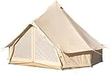 S'more Canvas Family Camping Tent for 4-5Person, 4 Season Glamping Tent, Hot Tent with Stove Jack, Windproof, and Weather Resistant Bell, Yurt Tent
