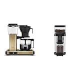 Technivorm Moccamaster 53936 KBGV 10-Cup Coffee Maker Brushed Brass, 40 Ounce, 1.25l & 49520 KM5 Burr Coffee c, Polished Silver