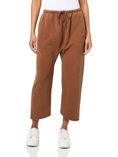 Champion Women's Reverse Weave Femme Pants, Vintage Wash, C Logo, Time Out Brown, Large
