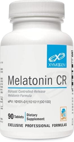 XYMOGEN Melatonin CR - 5 mg Melatonin Extended Release Tablets - Sleep Cycle & Circadian Rhythm Support - Vegetarian, Dairy-Free & Non-GMO - 90 Tablets