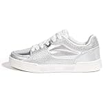 LUCKY STEP Women's Rhinestone Sneakers Sparkly Bling Glitter Wedding Tennis Shoes Fashion Casual Walking Comfortable Shiny Footwear(Silver,10)