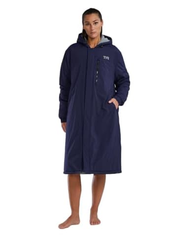 TYR Hydrosphere Tech Adult Swim Parka - Swimming Cover Up for Women, Men - Fleece Lining, Multiple Pockets
