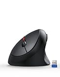 TECKNET Ergonomic Mouse, 4800 DPI Wireless Vertical Mouse, 5 Adjustable DPI Levels, 6 Buttons, 2.4G Silent Wireless Mouse for Laptop, PC, Chromebook, Mac - Black