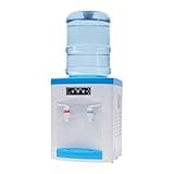 Top Loading Water Cooler Dispenser, Countertop 5 Gallon Hot Cold Water Dispenser for Home and Office, White