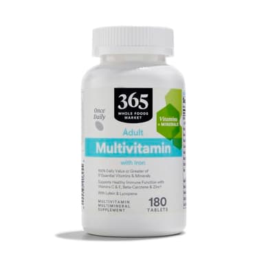 365 by Whole Foods Market, Adult Multivitamin with Iron, 17 Essential Vitamins and Minerals, 180 Tablets
